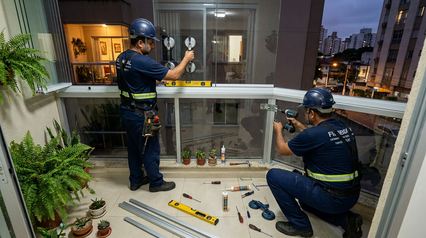 Parede de Vidro em Santos‑SP